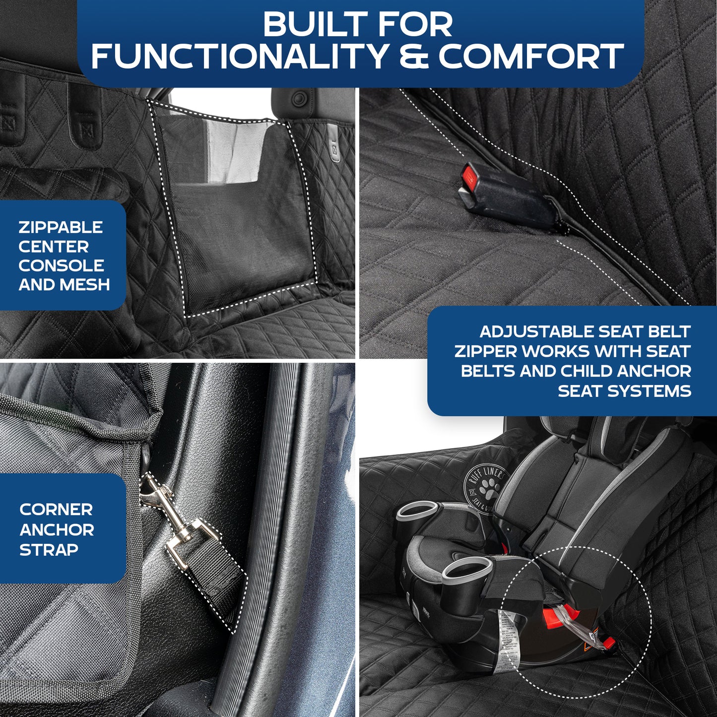hard bottom backseat extenders for dogs with door protection