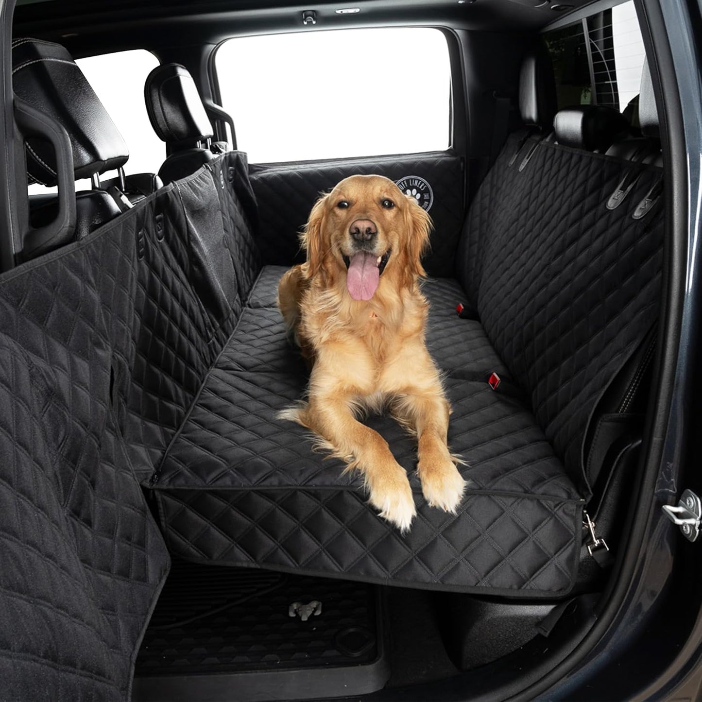 Truck Back Seat Extender for Dogs - Large Hard Bottom Back Seat Cover for Dogs  - Waterproof Back Seat Extender for Dogs - Truck Seat Cover for Dogs - Dog Hammock for Full-Size Trucks