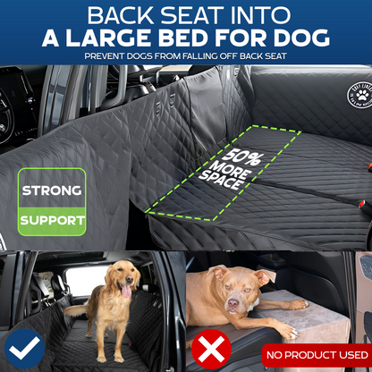 Truck Back Seat Extender for Dogs - Large Hard Bottom Back Seat Cover for Dogs  - Waterproof Back Seat Extender for Dogs - Truck Seat Cover for Dogs - Dog Hammock for Full-Size Trucks