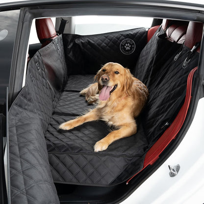 Back Seat Extender for Dogs -  Medium Size Hard Bottom Car Seat Cover for Dogs - Waterproof BackSeat Extender for Dogs - Dog Hammock for Car, Mid-size SUV, Mid-size Trucks